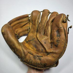 Vintage Spalding 9" Leather Baseball Glove Mitt 42-287 Form Pocket Soft-Ball